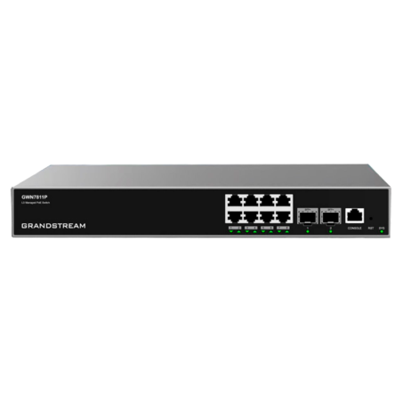 Switch gestionable L3, x8Gb POE 120W, x2 SFP+. Sobremesa / Pared. Sin ventilador