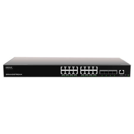 Switch gestionable L3, x16Gb POE+ 240w, x4 SFP+. Sobremesa / Pared.