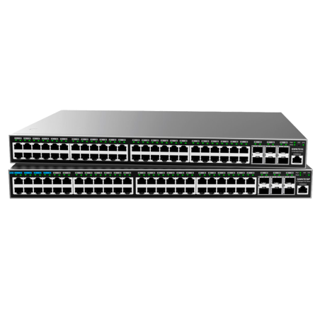 Switch gestionable L3, x48Gb y x6 SFP+. Control de energía inteligente. Rack. Permite apilamiento