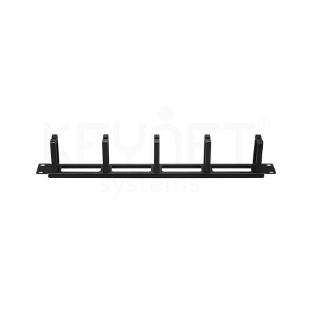 Organizador cables metálico 19" 1U con 5 anillas plásticas base abierta