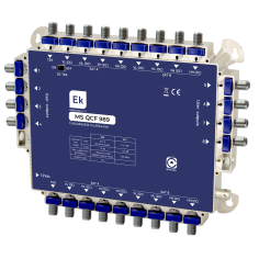 Multiswitch de 5 x 8 en cascada (intermedio, no final) 5 entradas (4 SAT + 1 TER), 8 salidas usuario.
