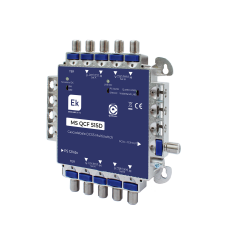 Multiswitch estrella/cascada. 5 entradas. 4 SAT (2 x wideband o 1 x Quatro LNB) + 1 TER. 1x16 DCSS salidas usuario.