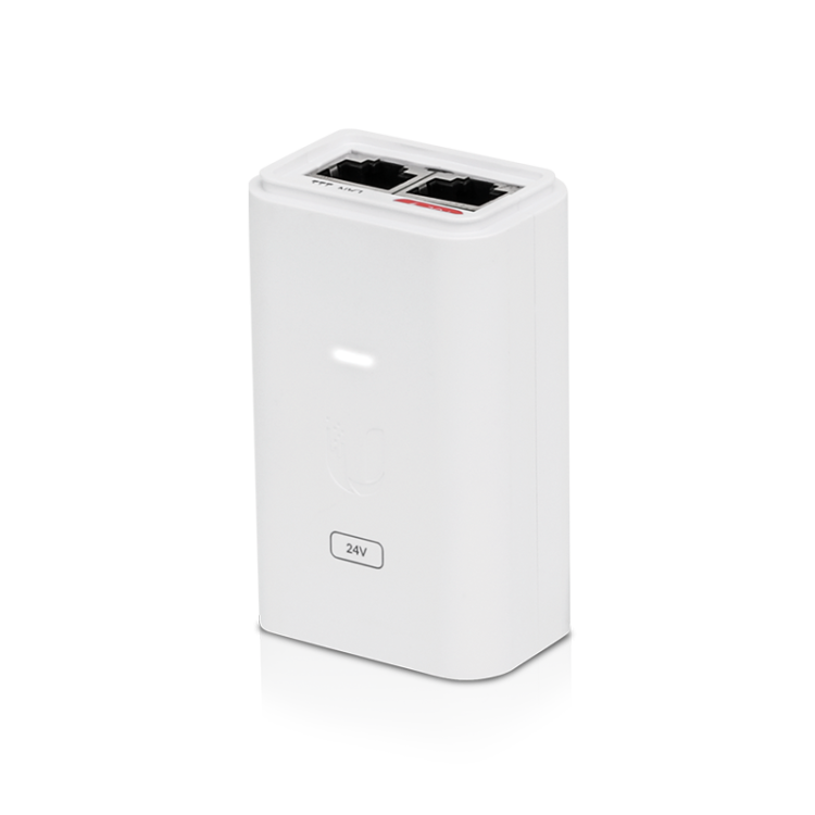 Adaptador POE 24V, 0.3A, 7W. Gigabit. Blanco