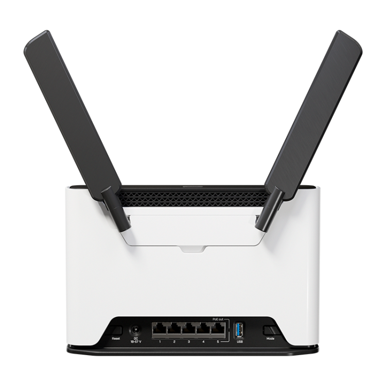 Router Wi-Fi 6 MikroTik CHATEAU PRO AX - AX3600, dual band, 5 puertos Gb, PoE-out. H53UiG-5HaxQ2HaxQ