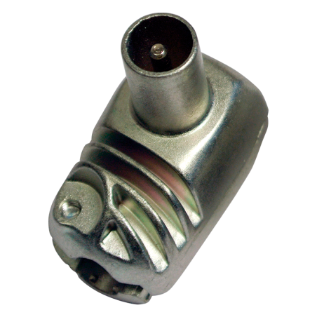 Conector PRO Easy F, "CEI", Acodado blindado, Macho. Zamak. Clase A+