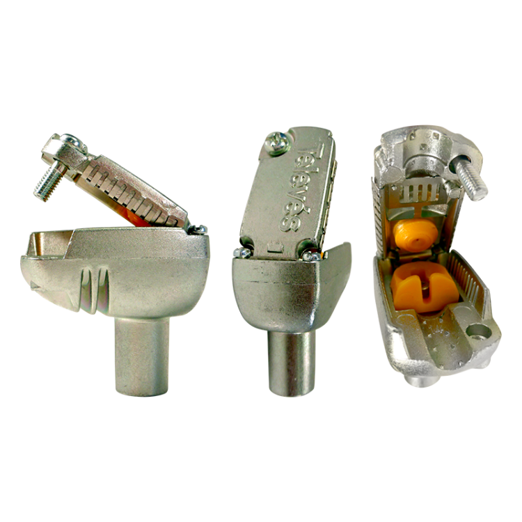 Conector PRO Easy F, "CEI", Acodado blindado. Hembra. Zamak. Clase A+