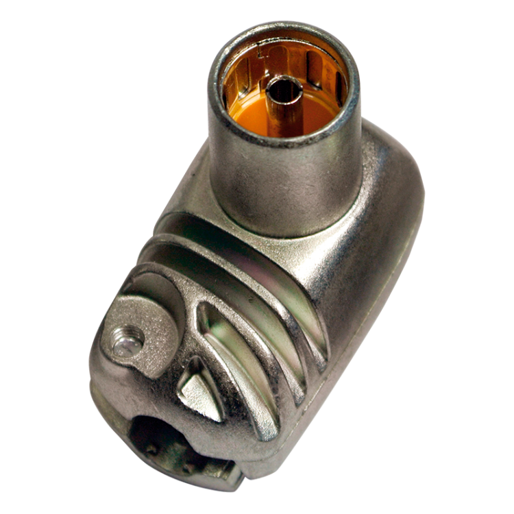 Conector PRO Easy F, "CEI", Acodado blindado. Hembra. Zamak. Clase A+