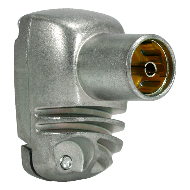 Conector PRO Easy F, "CEI", Acodado blindado. Hembra. Zamak. Clase A+