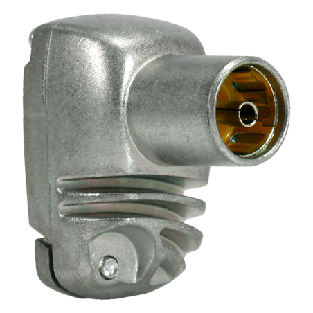 Conector PRO Easy F, "CEI", Acodado blindado. Hembra. Zamak. Clase A+