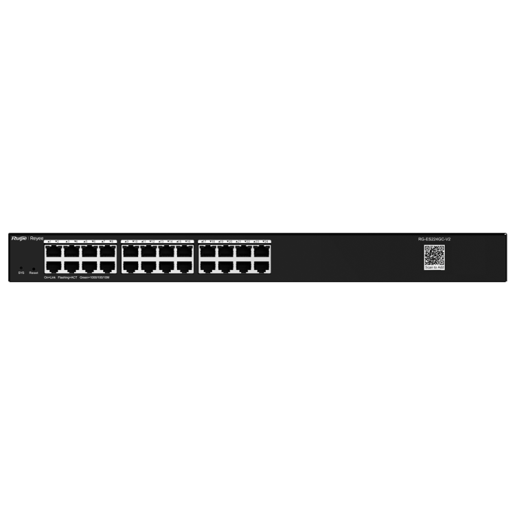 Switch Gestionable L2, 24 puertos Gigabit, para rack 19"