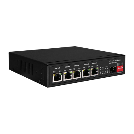 Switch de 5 puertos 10/100/1000 POE+, +1 SFP