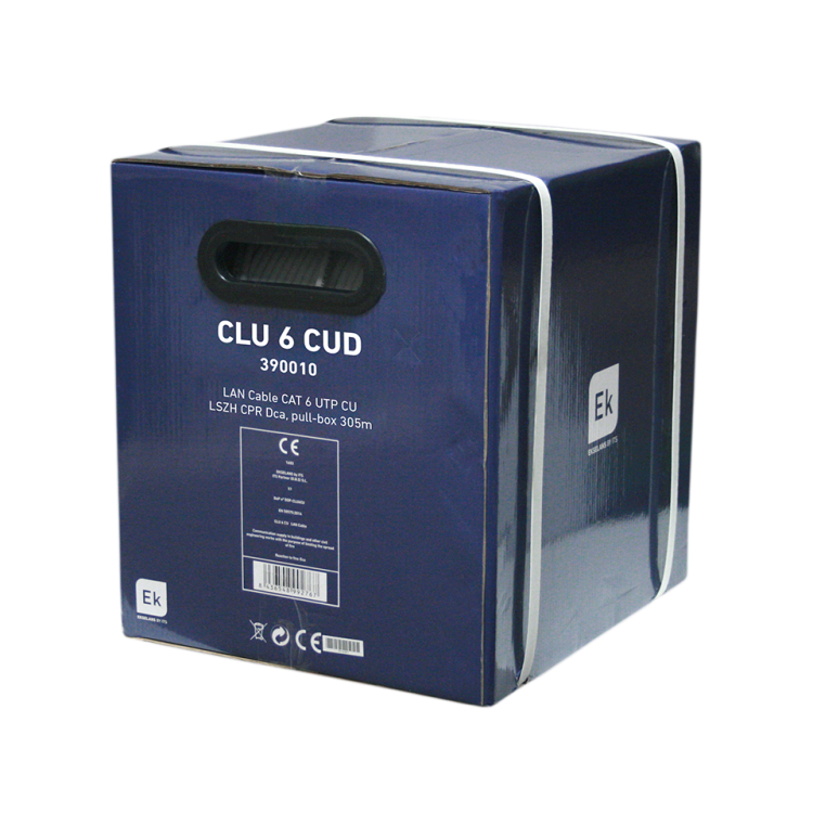 Cable CAT6 UTP, Cobre, LSZH, AWG 24, 0.51mm, CPR-Dca s2 d2 a2,Blanco. Bobina 305mts