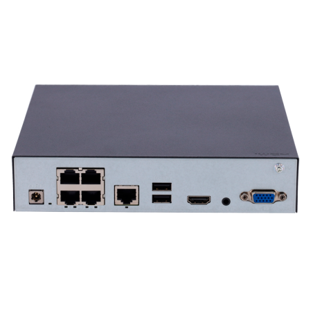 NVR 4ch IP PoE hasta 6Mpx, 64Mbps, UltraH.265, 1 HDD