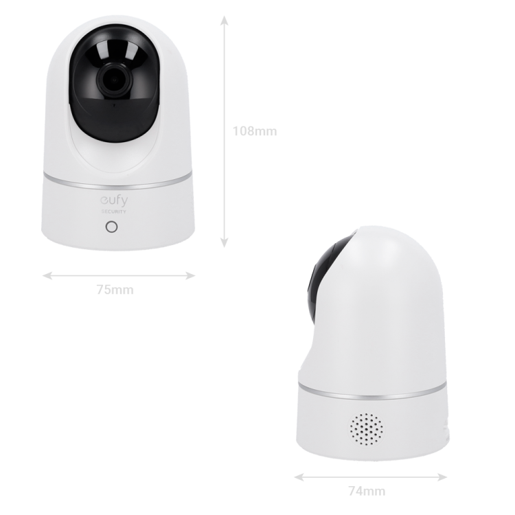 Cámara IP Wifi PTZ, 2K, IR 10mts, lente 2.8mm, H.265, Interior