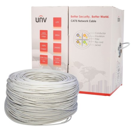 Cable U/UTP Cat6 Uniview UV-UTP6-300 - LSZH CPR Dca