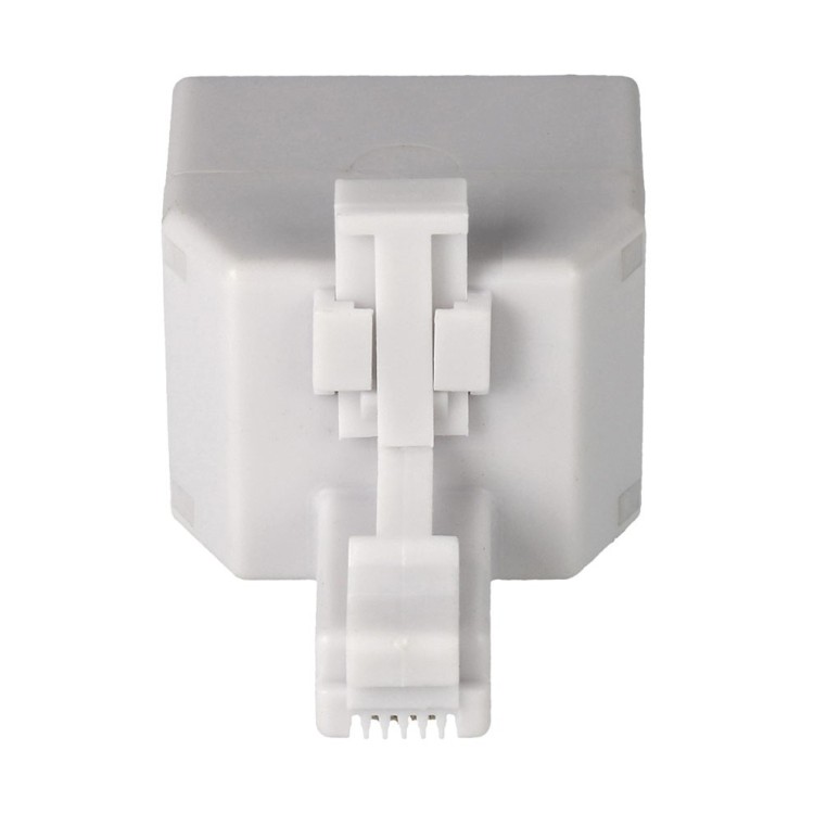 Múltiple 6p4c/M a 2 6p4c/ H color blanco