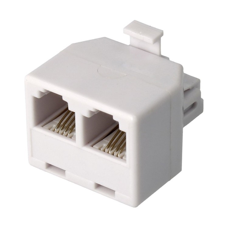 Múltiple 6p4c/M a 2 6p4c/ H color blanco