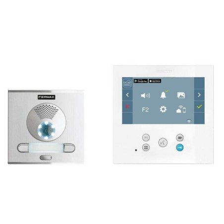 Kit bifamiliar video con placa Cityline de empotrar y monitores Veo-XL Wifi manos libres 7".