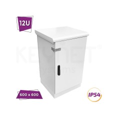 Armario rack exterior 19" Keynet FRC-A-U-1266-P4-NGN - 12U, 600x600x650mm, IP55, montado