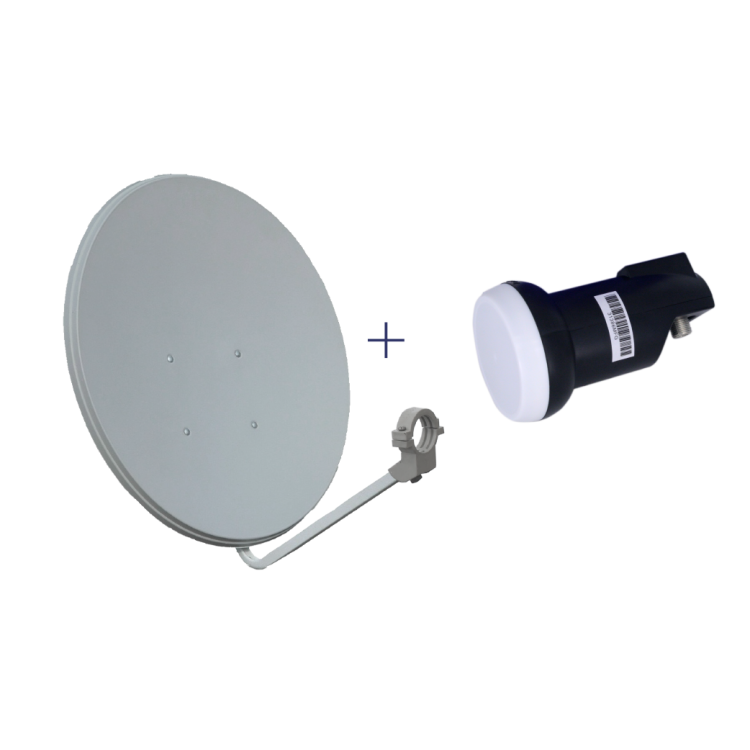 Kit Antena parabólica 60cm tipo offset. G: 36,67dB (12,5GHz).,Color RAL 7035. + LNB 11