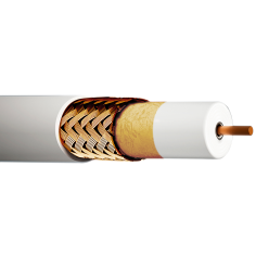 Cable coaxial EKSELANS CCR 11 CU D - 300 m, cobre, Clase A, LSZH, blanco