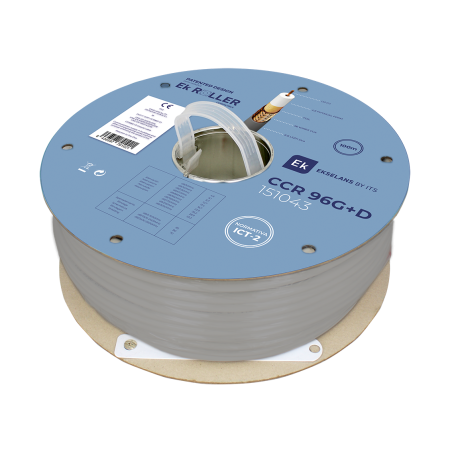 Cable coaxial cobre 6,8mm. Conductor interno CU 1,13mm. Atenuación: 17,4/28,4dB (862/2150MHz). Color Gris