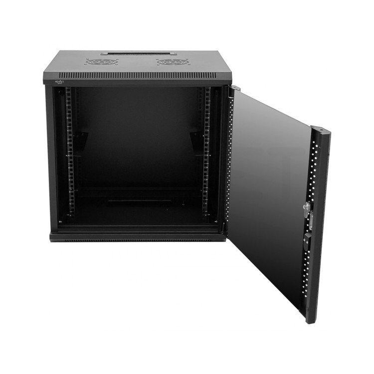 Armario rack mural 19" Keynet FR6-C1266-GS - 12U, 600x600x590mm, puerta cristal, montado