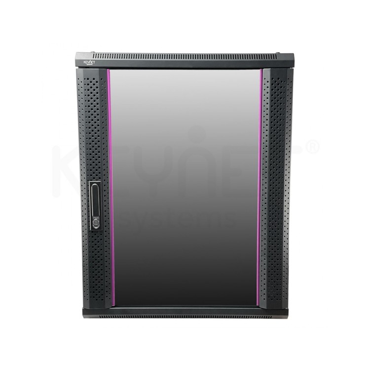 Armario rack mural 19" Keynet FR6-C1566-GS - 15U, 600x600x800mm, puerta cristal, montado