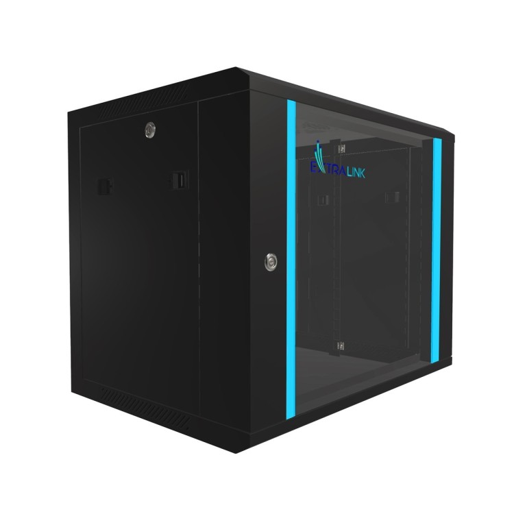 Rack de pared 19", 9U. F450 /  AN600 /  AL520 mm, Vacío, Montado