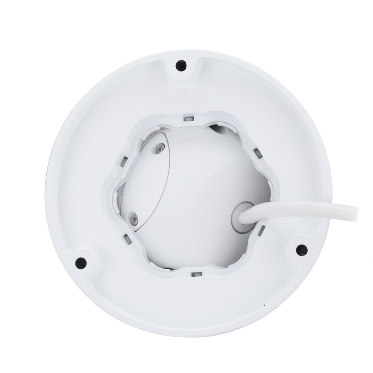 Cámara IP domo, 5Mpx, IR 30mts, lente 1.68mm, UltraH265, PoE802,3af, IP67, Dewarping