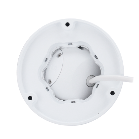 Cámara IP domo, 5Mpx, IR 30mts, lente 1.68mm, UltraH265, PoE802,3af, IP67, Dewarping