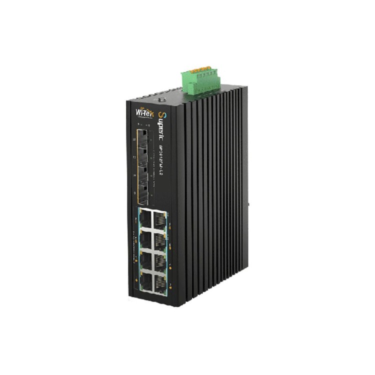 Switch de 8 puertos Gigabit POE 240W, x4 SFP. Gestionable. Industrial