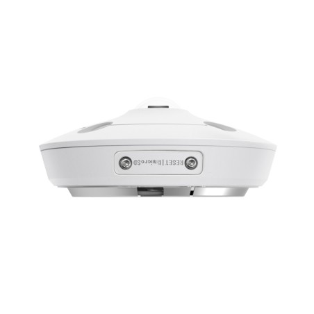 Cámara IP domo Fisheye, 5Mpx, Lente 1.44mm, IR 30mts. IP67, IK10. Smart Event. Audio