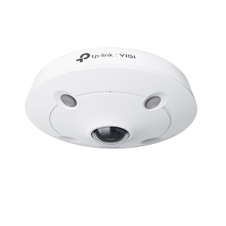 Cámara IP domo Fisheye, 5Mpx, Lente 1.44mm, IR 30mts. IP67, IK10. Smart Event. Audio