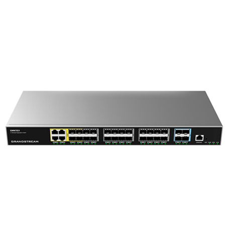 Switch de agregación L3, x4 Combo Gb, x24 SFP y x4 SFP+. Enrutamiento dinámico RIP y OSPF. Para Rack