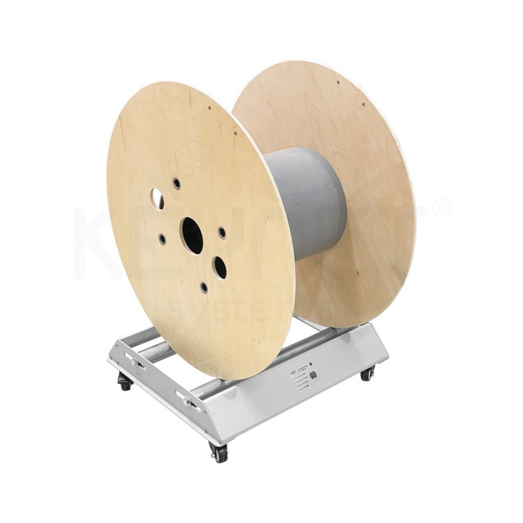 Desbobinador manual a suelo para bobinas.