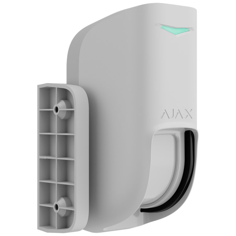 Detector tipo cortina exterior Ajax AJ-CURTAINOUTDOOR-W - doble tecnología, 12 m, IP55, blanco