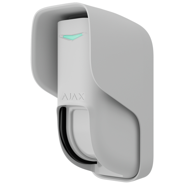 Detector tipo cortina exterior Ajax AJ-CURTAINOUTDOOR-W - doble tecnología, 12 m, IP55, blanco