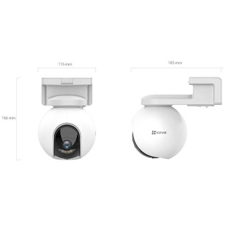 REACONDICIONADO | Cámara IP Wifi PT 4Mpx, IR 15mts, 4mm, H.265. IP66. Batería 10.400mAh, Memoria interna 32GB