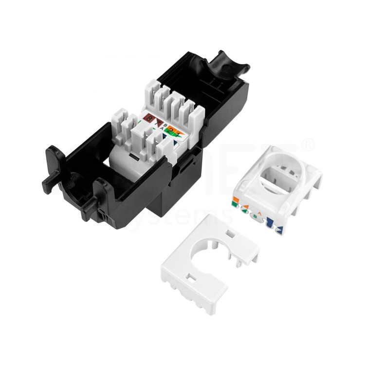 Keystone CAT6A UTP 180º, toolless (sin herramientas). Certificación DELTA