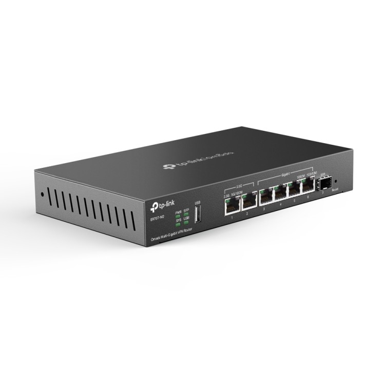 Router VPN Omada, x1 WAN 2,5 Gb, x1 WAN/LAN 2,5Gb, x1 WAN/LAN SFP, x4 Gb WAN/LAN, x1 USB 2.0