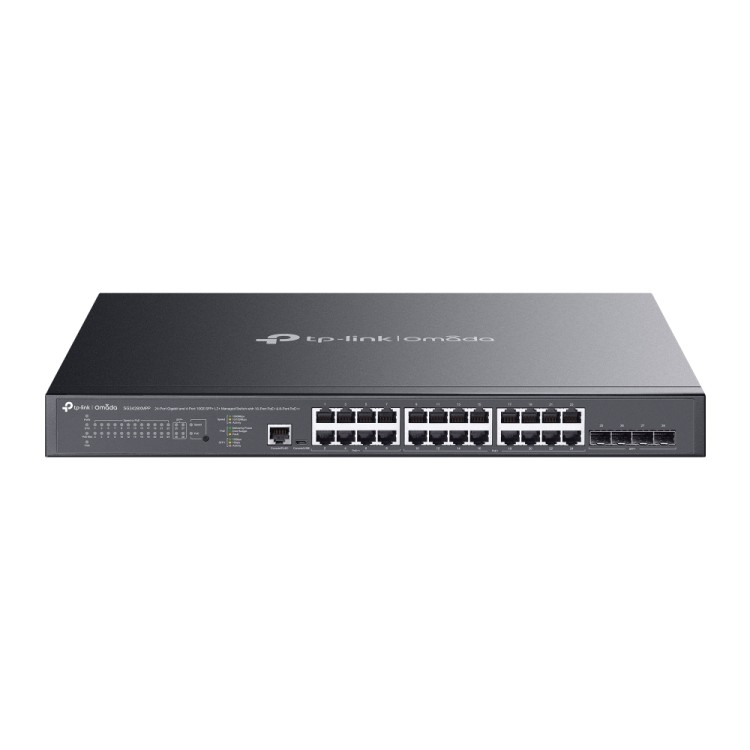 Switch Gestionable POE 500W, L2+, OMADA, 16 puertos POE+, x8 puertos POE++ (90W), x4 SFP+, puertos consola, para rack