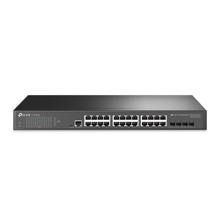 Switch Gestionable OMADA de 24 puertos 10/100/1000, x4 puertos SFP, L2 ,para rack 19"