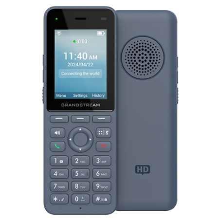 Teléfono IP Wi-Fi 6 AX 3 cuentas SIP, Batería 3000 mAh, USB-C, Roaming 802.3k/r/v, WPA3