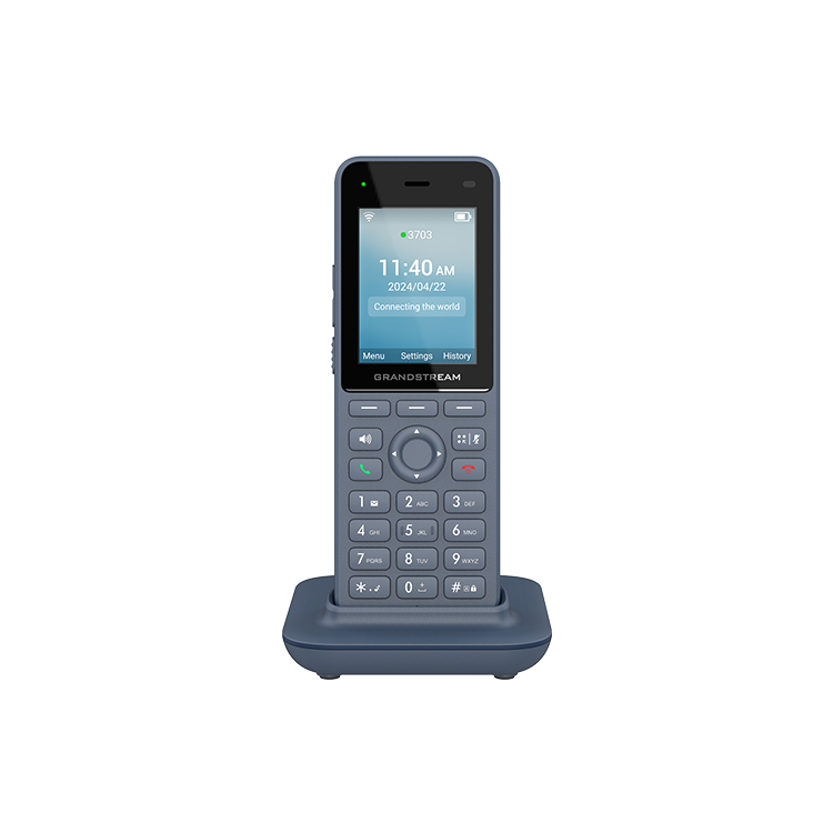 Teléfono IP Wi-Fi 6 AX 3 cuentas SIP, Batería 3000 mAh, USB-C, Roaming 802.3k/r/v, WPA3