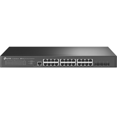 Switch Gestionable OMADA de x24 2.5Gb, x4 SFP+,L2+, puertos consola, para rack 19", sin ventilador
