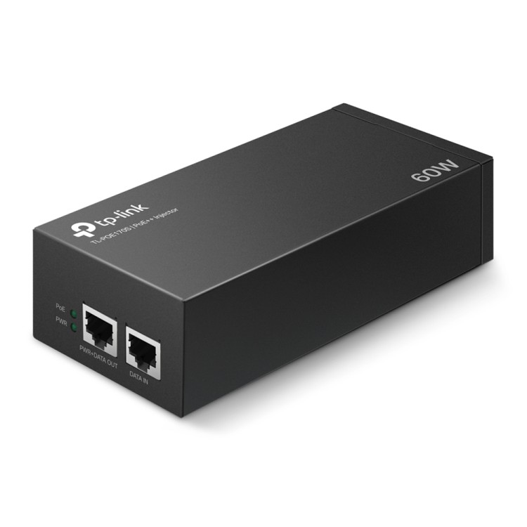 Inyector POE++ IEEE802.3af/at 60W, x2 Puertos Gb. Montaje pared o sobremesa