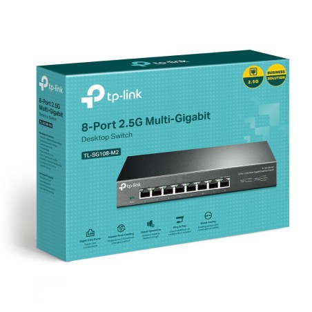 Switch para sobremesa con 8 puertos 2.5Gb, caja metálica