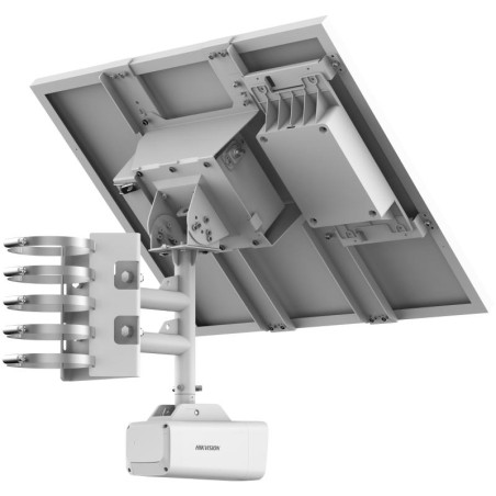Cámara IP/4G bullet ANPR matrículas, 4MPx, Lente 2.8-12mm IR 30mts, H.265+. IP66 + Kit solar autónomo.
