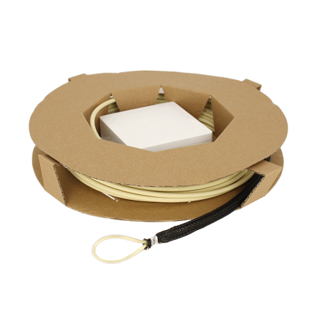 PAU Fibra Óptica Ekselans PFR 50DT - Pigtail 50m, 2 fibras, 2 adaptadores SC/APC, CPR Dca